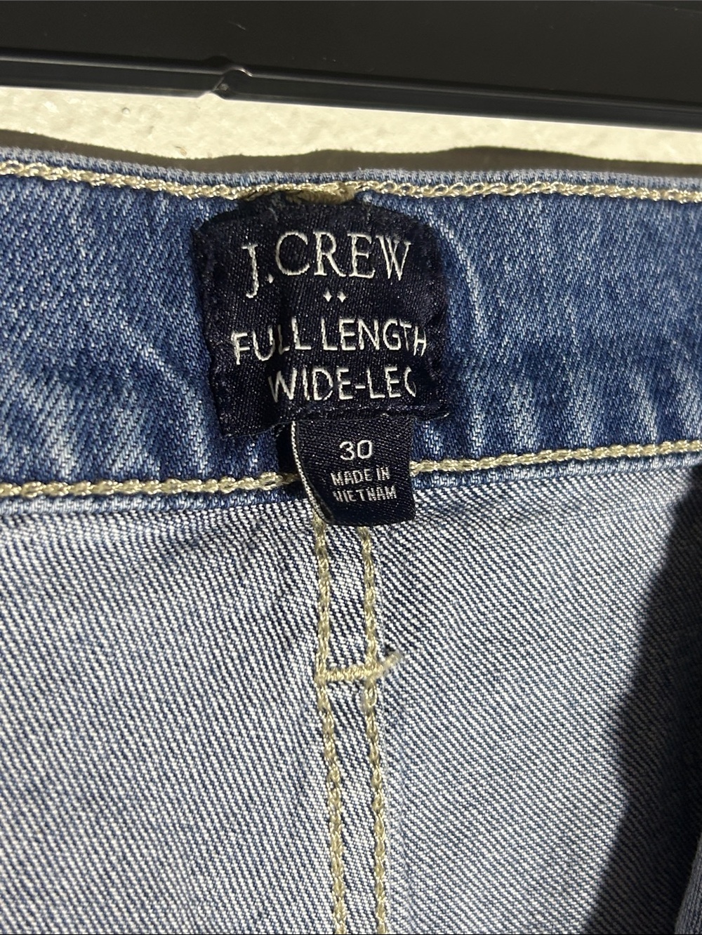 J. Crew Full Length Wide Leg Jeans Sz 30 - Picture 3 of 7
